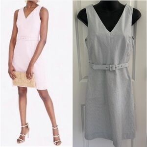 J. Crew Belted Seersucker Dress